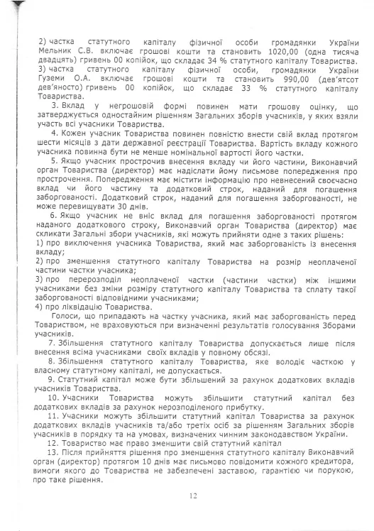 Статут Redfox Homeschool — сторінка 12